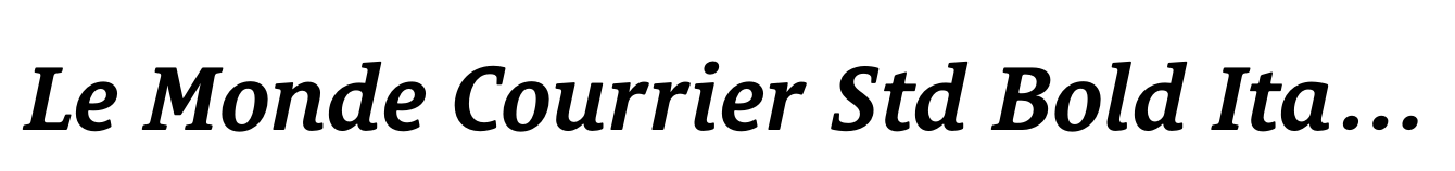 Le Monde Courrier Std Bold Italic